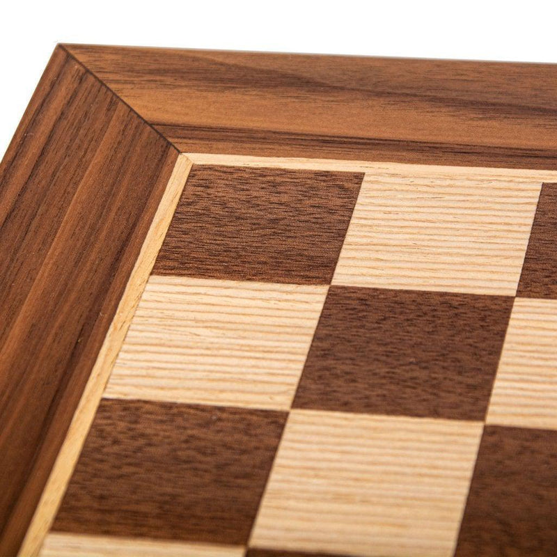 WANLUT WOOD & OAK INLAID handcrafted chessboard 40x40cm (Medium)-Bordspill-Manopoulos-Medium-Kvalitetstid AS