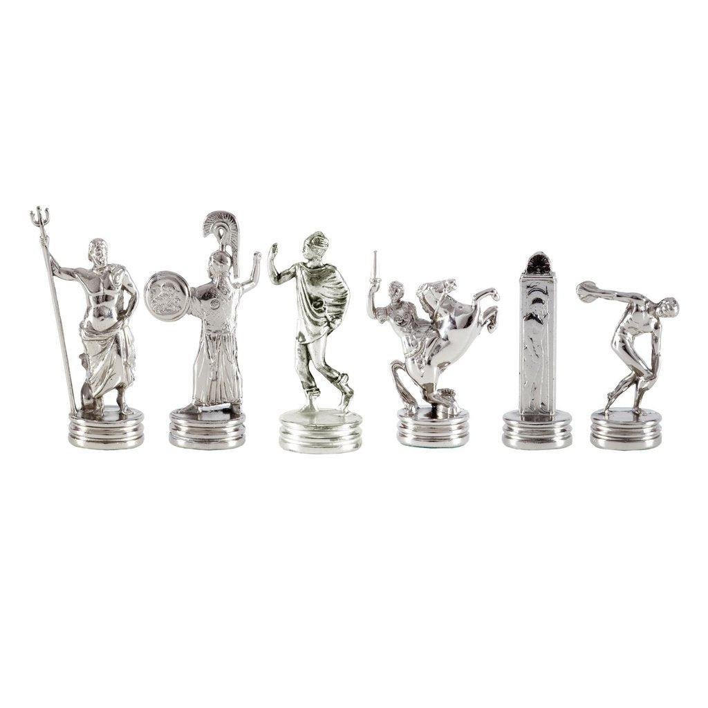 DISCUS THROWER Chessmen (Medium) - Gold/Silver-Bordspill-Manopoulos-Medium-Kvalitetstid AS
