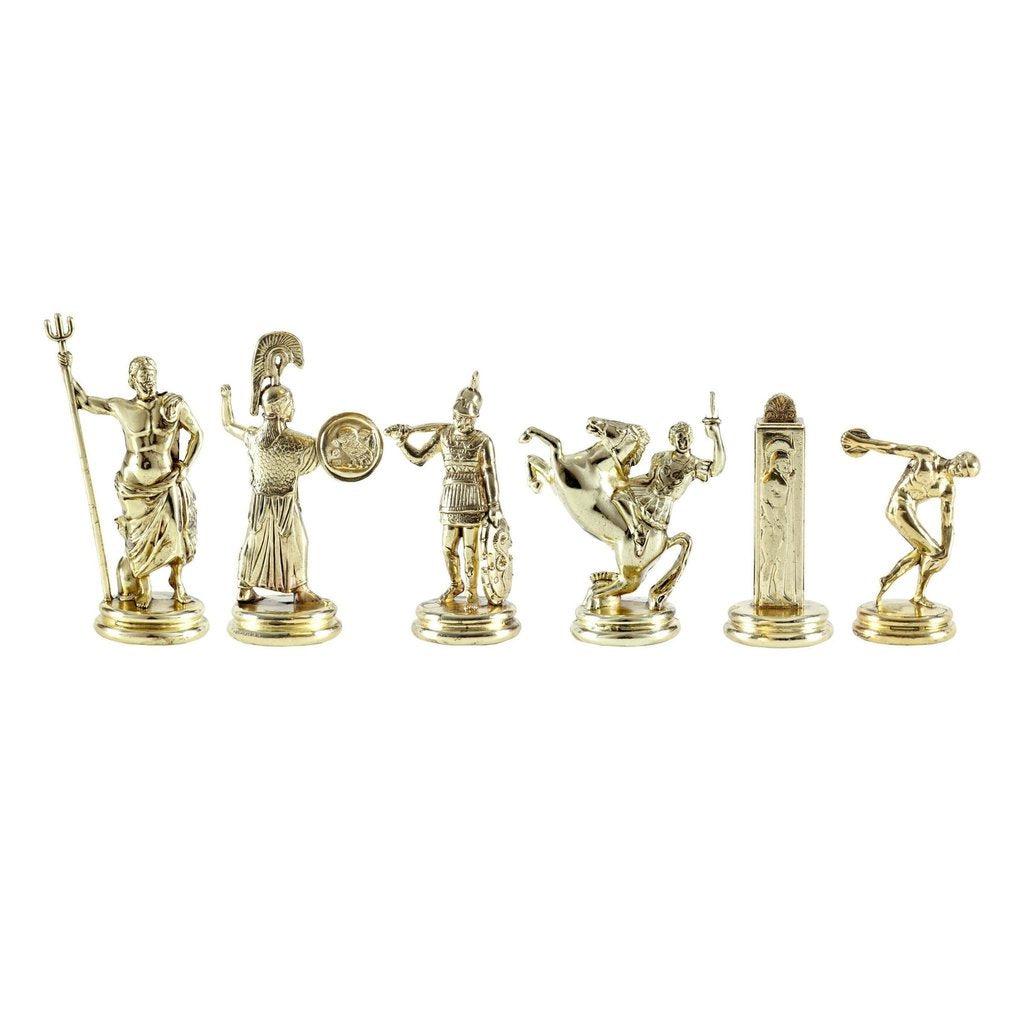 DISCUS THROWER Chessmen (Extra Large) - Gold/Silver-Bordspill-Manopoulos-Extra-Large-Kvalitetstid AS