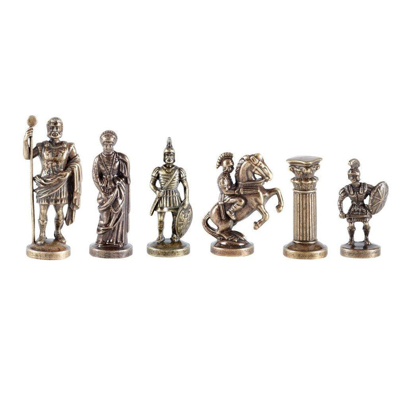 GREEK ROMAN PERIOD Chessmen (Large) - Gold/Brown-Bordspill-Manopoulos-Large-Kvalitetstid AS