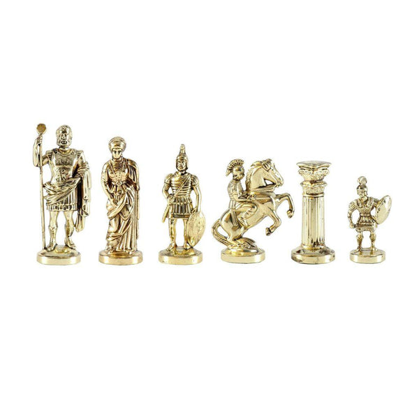 GREEK ROMAN PERIOD Chessmen (Large) - Gold/Brown-Bordspill-Manopoulos-Large-Kvalitetstid AS