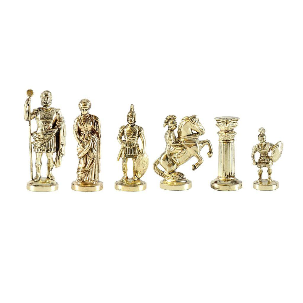 GREEK ROMAN PERIOD Chessmen (Large) - Gold/Silver-Bordspill-Manopoulos-Large-Kvalitetstid AS