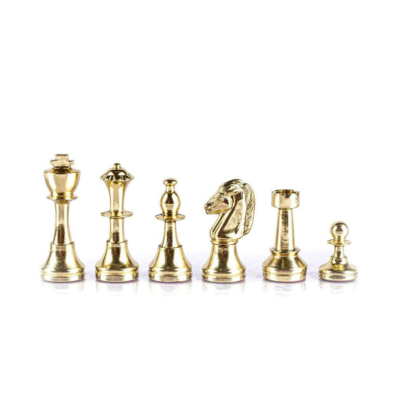CLASSIC METAL STAUNTON Chessmen (Medium) - Gold/Silver-Bordspill-Manopoulos-Medium-Kvalitetstid AS