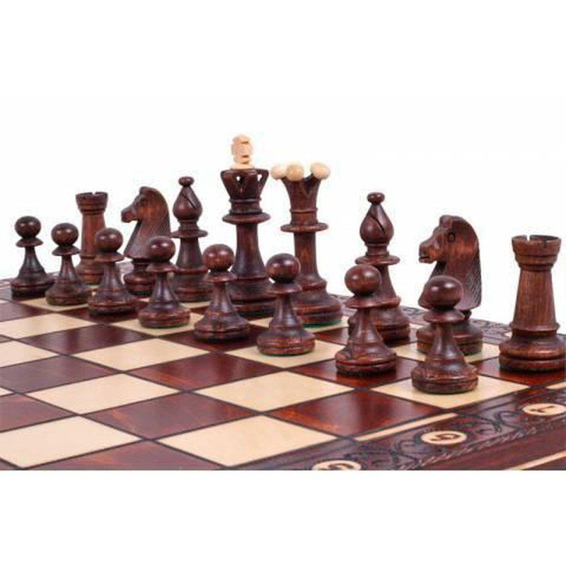Sjakksett | Consul | mellombrun-Sjakk-Sunrise Chess-Kvalitetstid AS
