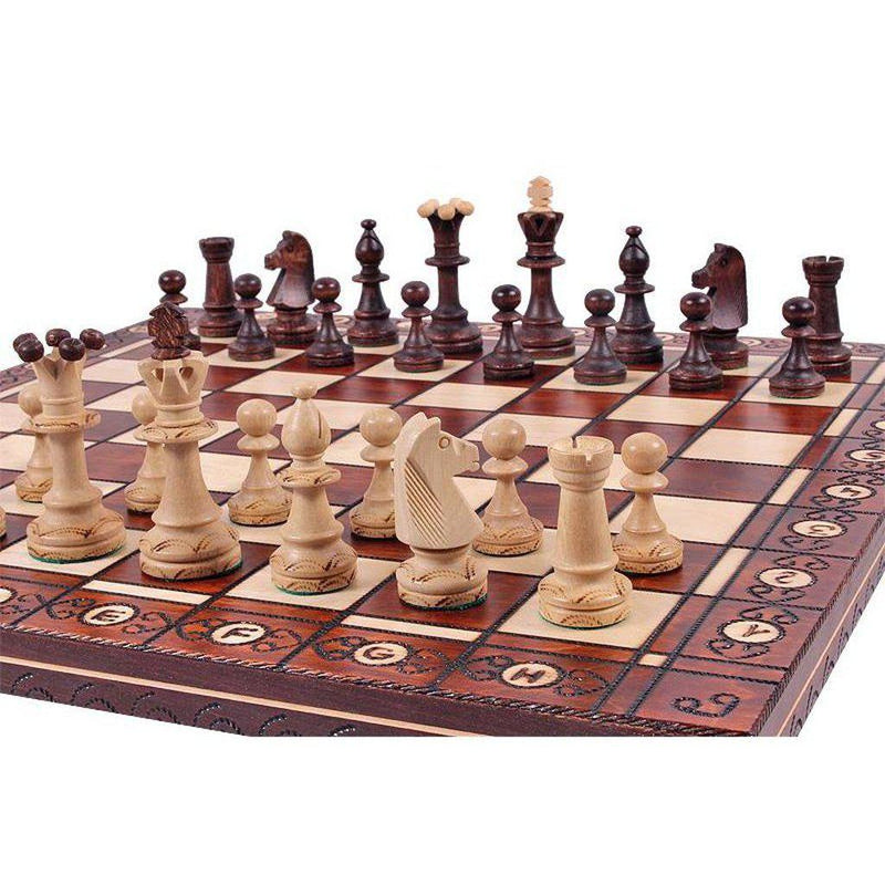 Sjakksett | Consul | mellombrun-Sjakk-Sunrise Chess-Kvalitetstid AS