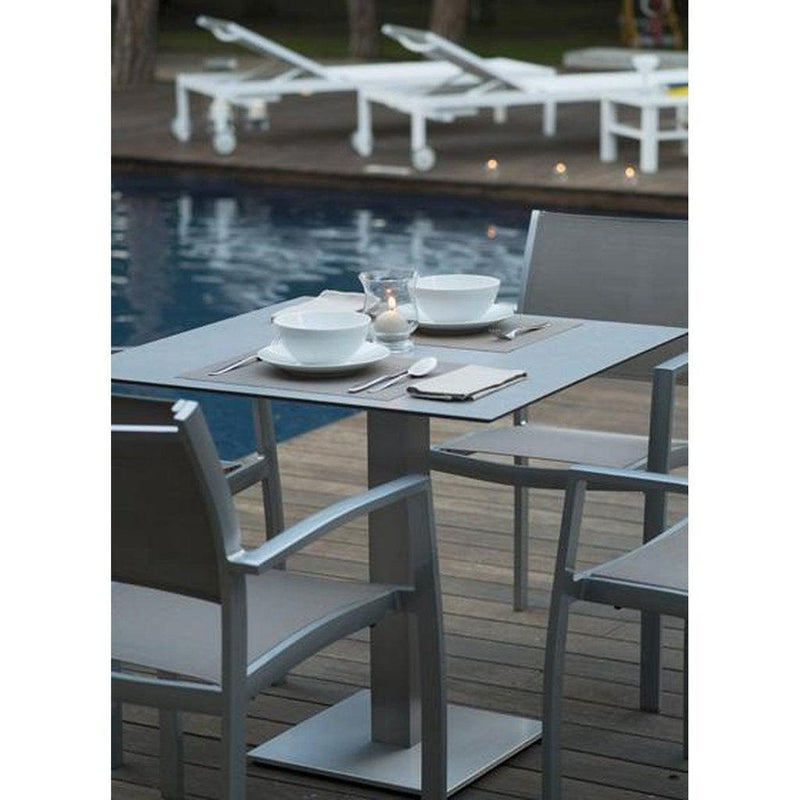 Spisebord | Capri-Utemøbler-Balliu-70x70-Blank: Aluminium-WHITE-Kvalitetstid AS