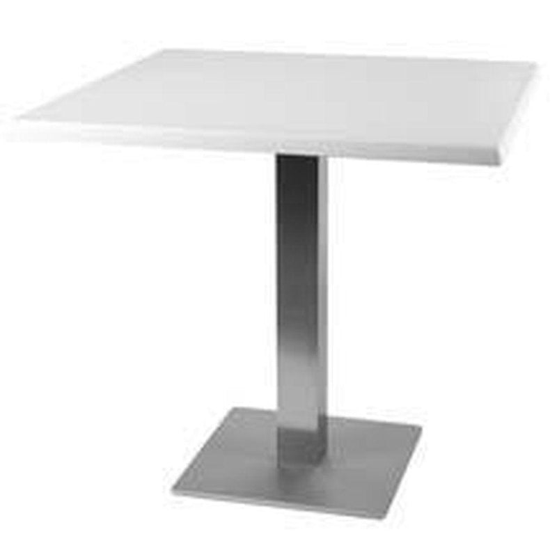 Spisebord | Capri-Utemøbler-Balliu-70x70-Blank: Aluminium-White (Werzalit)-Kvalitetstid AS
