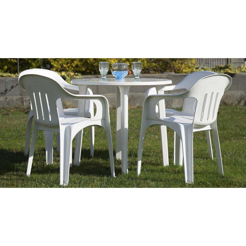 Spisebord | Selva-Utemøbler-Balliu-Ø60-WHITE-Kvalitetstid AS