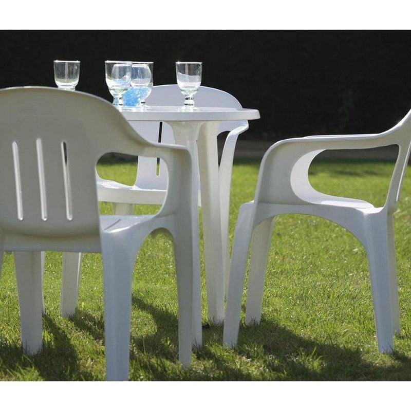 Spisebord | Selva-Utemøbler-Balliu-Ø60-WHITE-Kvalitetstid AS