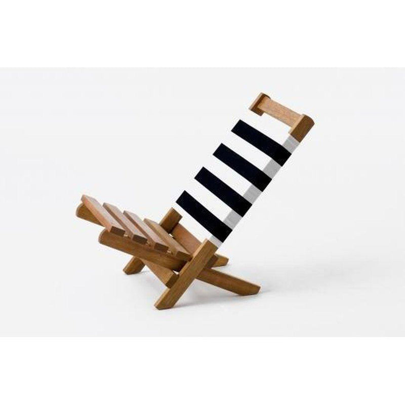 Strandstol sammenleggbar (Fistral Chair) | Akryl & Textilene-Fluktstoler-Southsea Deckchairs-Akryl-ACBLKWHT-Kvalitetstid AS