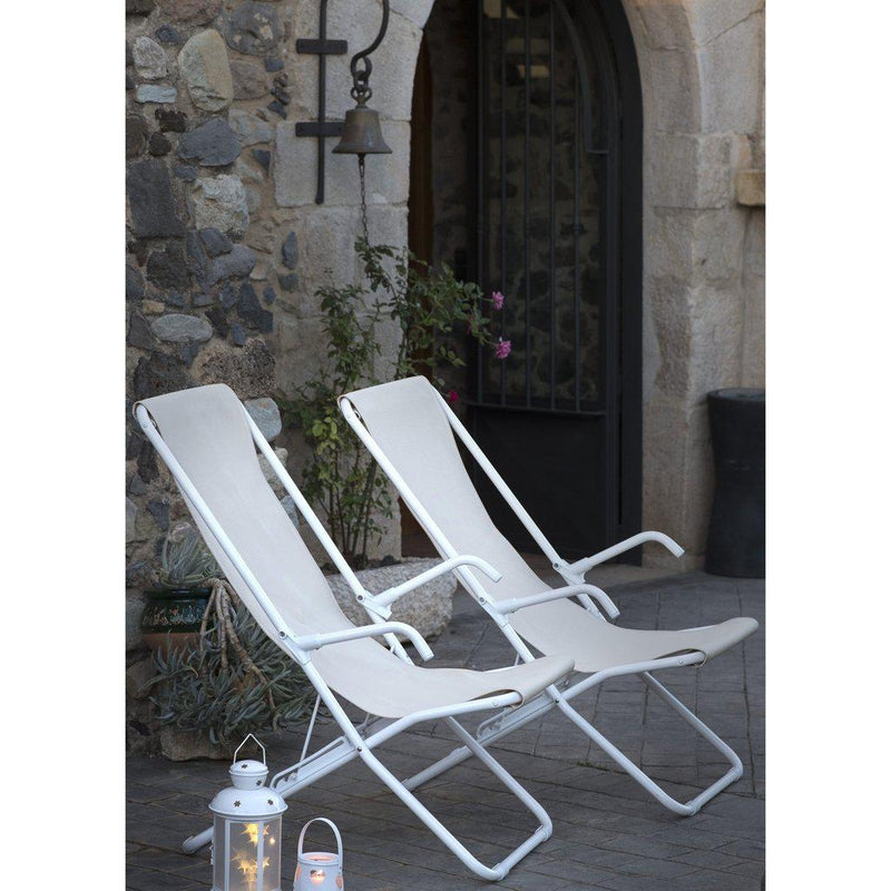 Strandstol sammenleggbar | Marina-Fluktstoler-Balliu-White-BLUE-Matt-Kvalitetstid AS