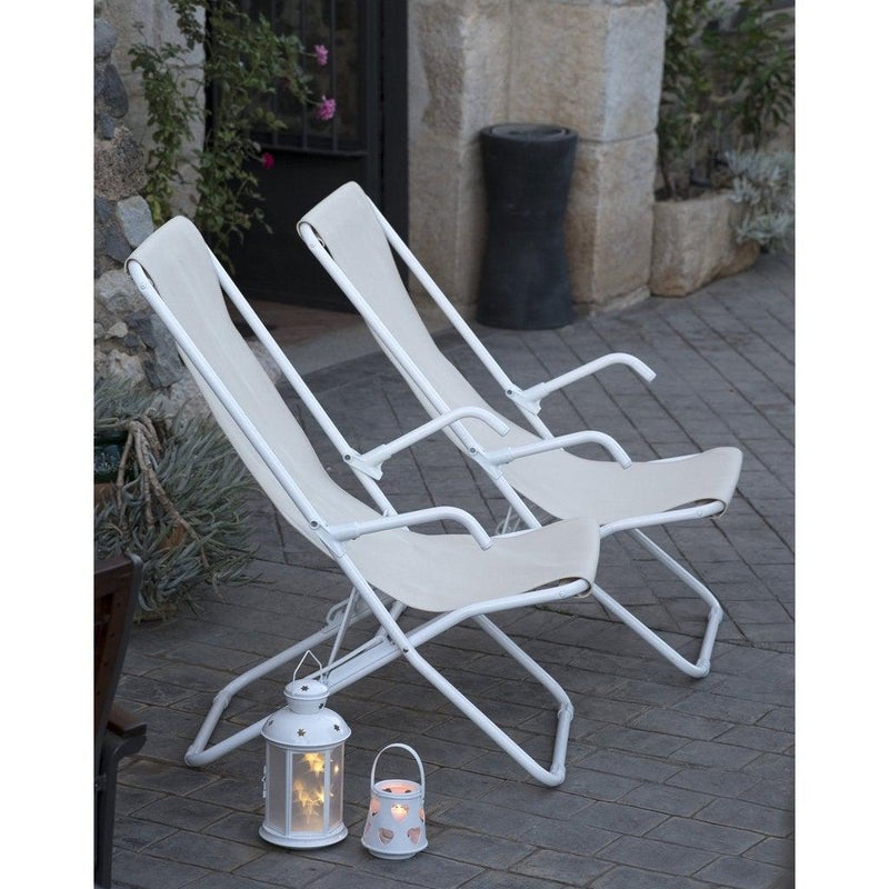 Strandstol sammenleggbar | Marina-Fluktstoler-Balliu-White-BLUE-Matt-Kvalitetstid AS