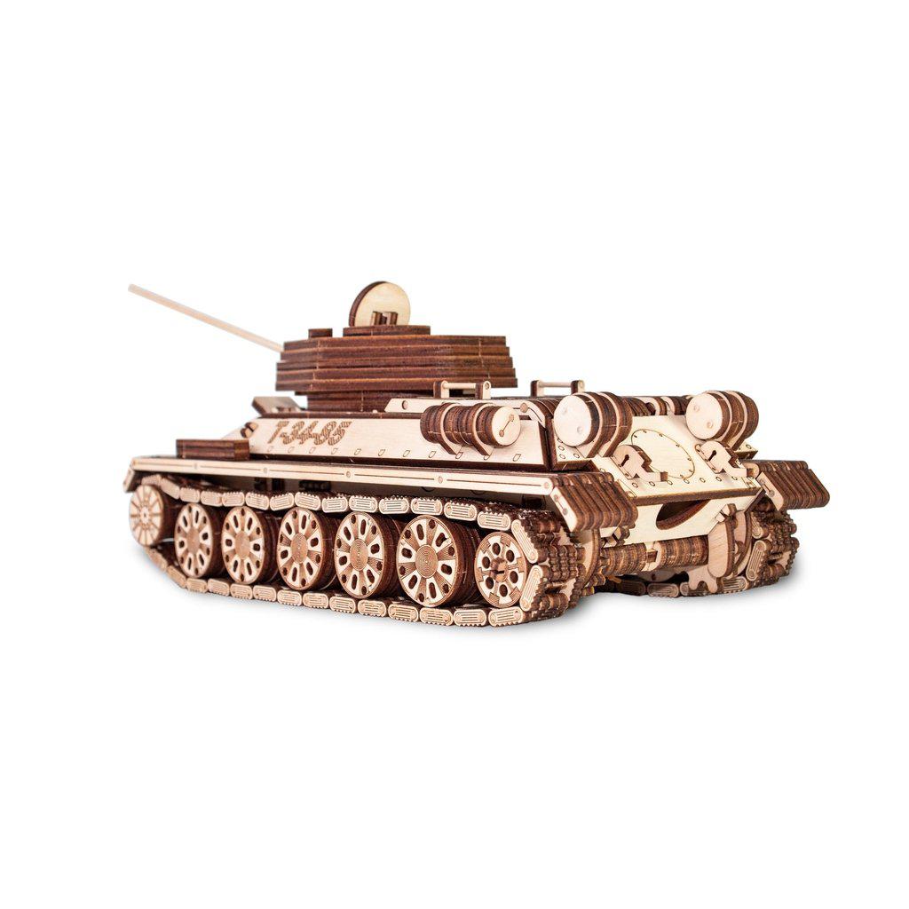 Stridsvogn | T-34-85-Byggesett-Eco-Wood-Art-Kvalitetstid AS
