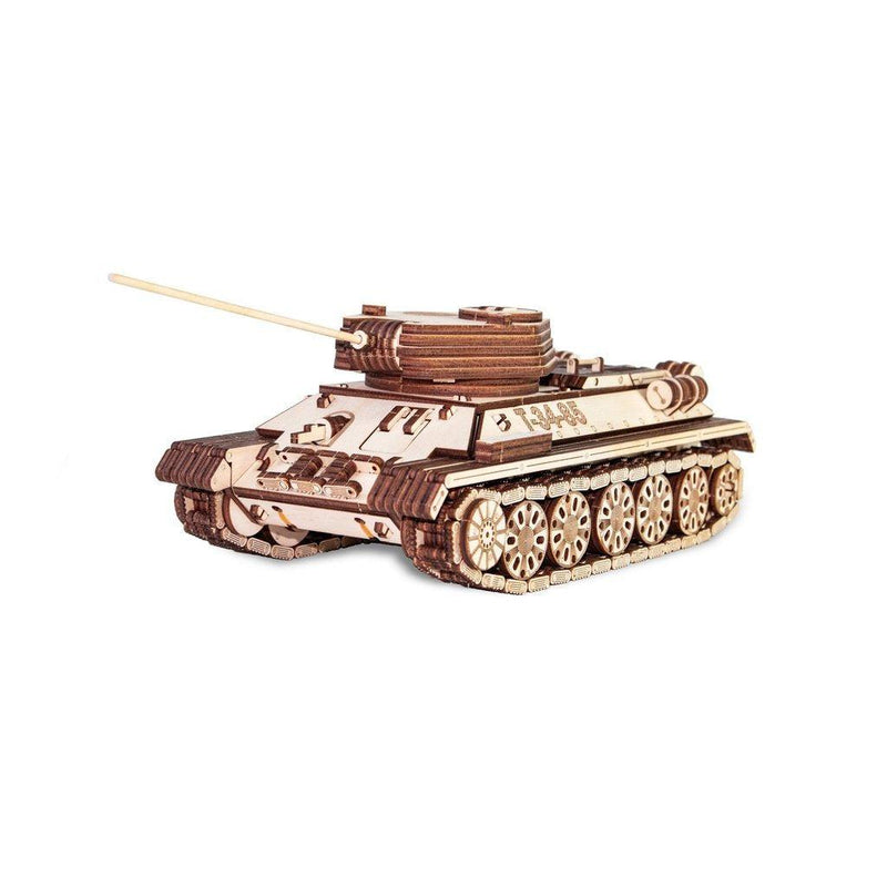 Stridsvogn | T-34-85-Byggesett-Eco-Wood-Art-Kvalitetstid AS