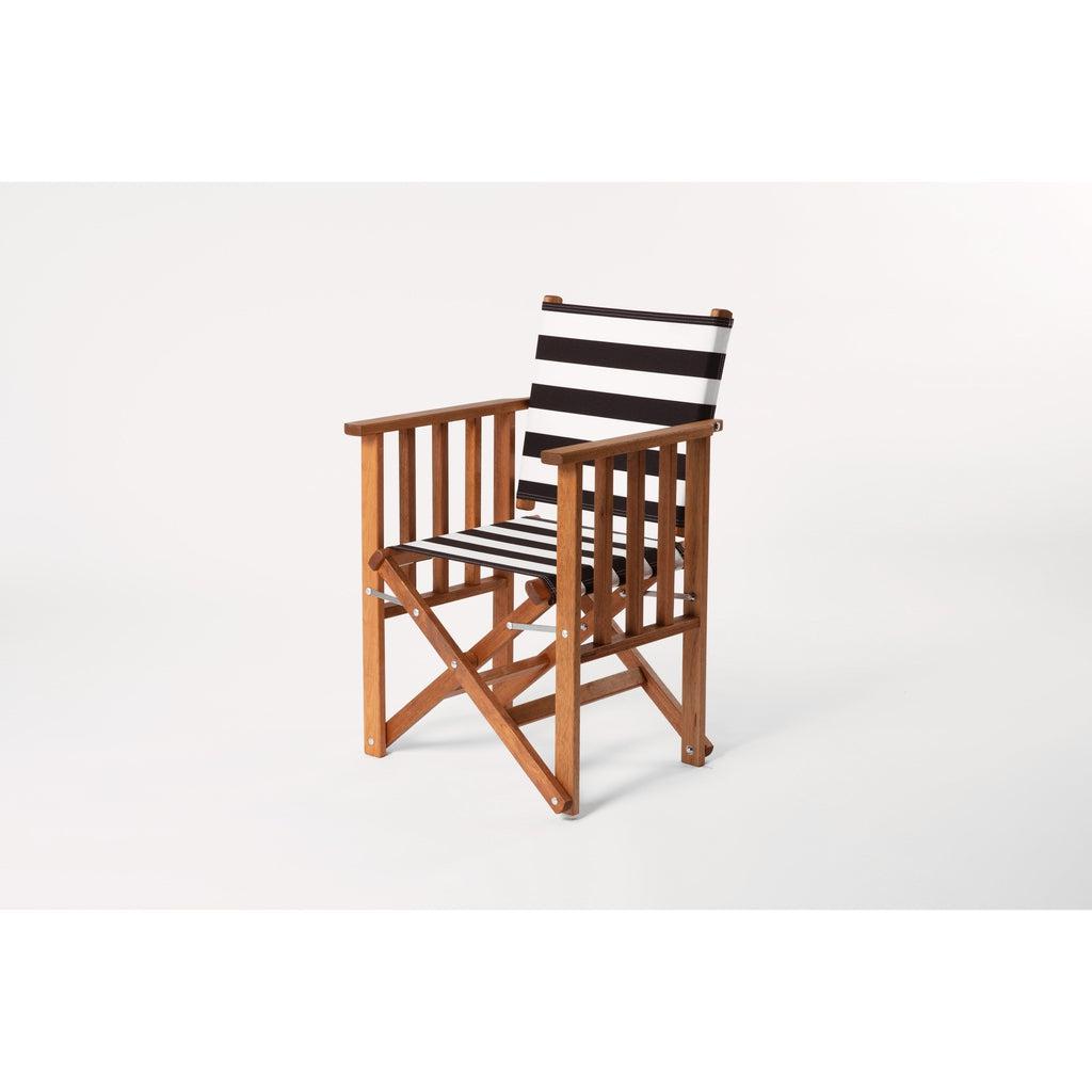 Tennisstol sammenleggbar-Fluktstoler-Southsea Deckchairs-PCBLKWHT-Kvalitetstid AS