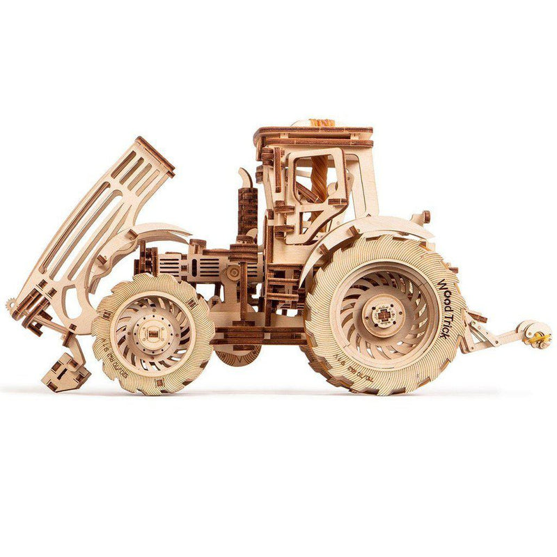 Tractor - 3D mekanisk 3D byggesett i tre fra WoodTrick