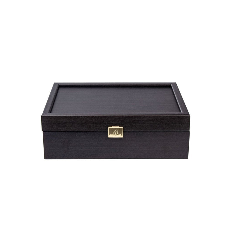 WENGE WOODEN STORAGE CASE FOR CHESSMEN - 6.5cm King-Bordspill-Manopoulos-Medium-Kvalitetstid AS