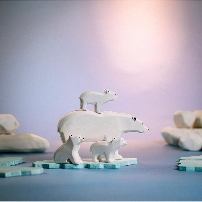 Trefigur - Isbjørnunge stående-Trefigur-Bumbu Toys-Kvalitetstid AS