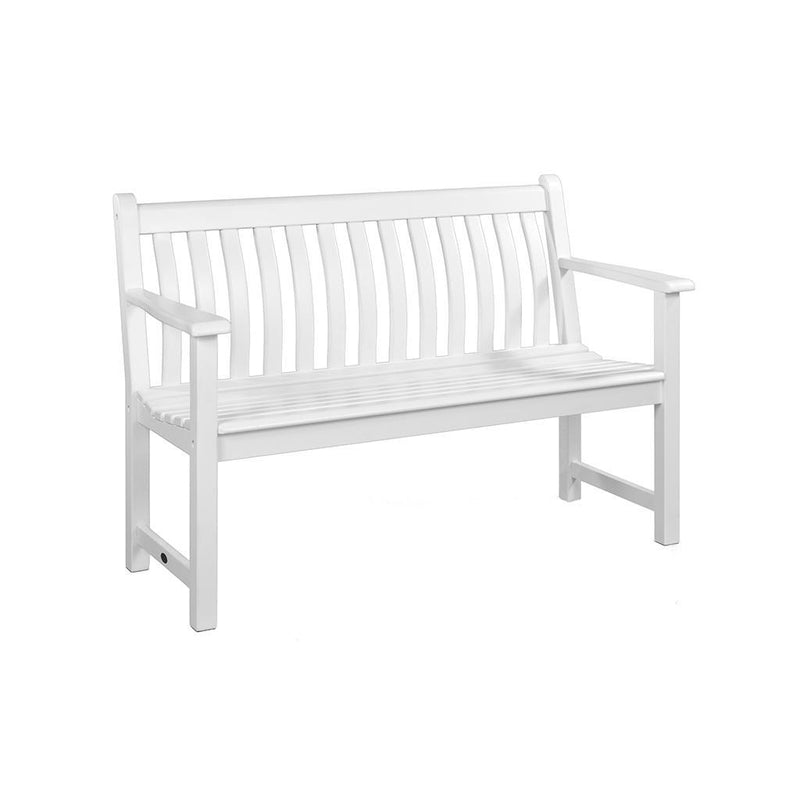 Utebenk Broadfield | Hvitmalt-Utemøbler-Alexander Rose-1.2m-Kvalitetstid AS