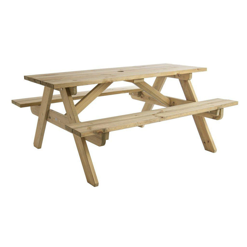 Utebenk m/bord Woburn | Furu-Utemøbler-Alexander Rose-1.5m-Kvalitetstid AS