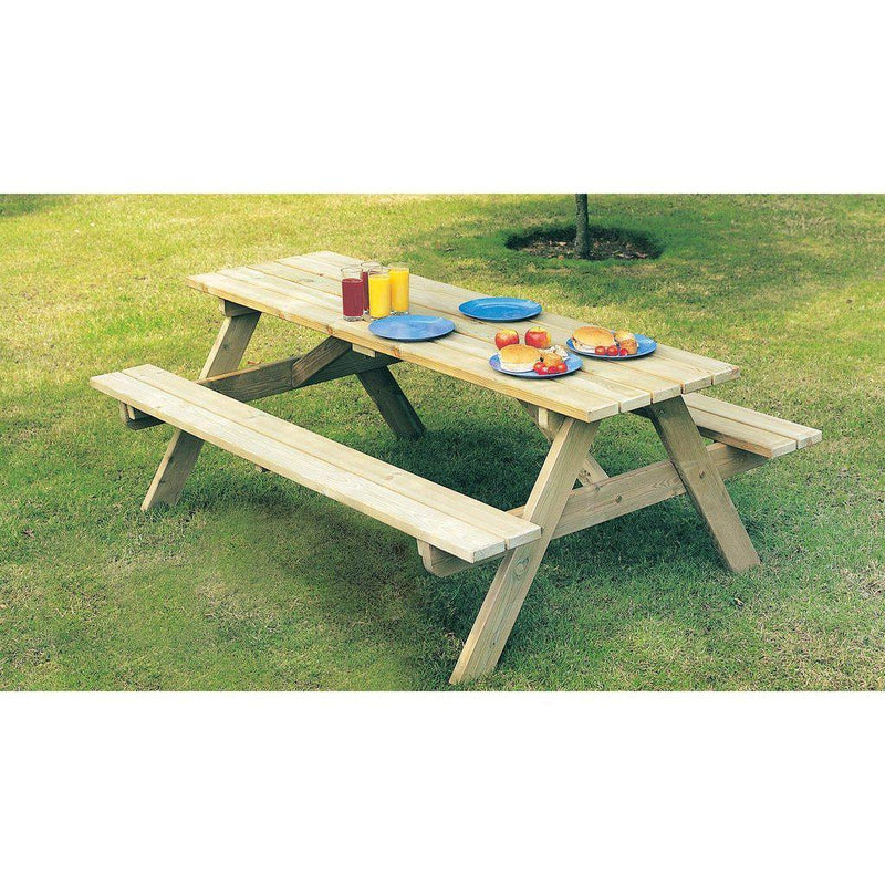 Utebenk m/bord Woburn | Furu-Utemøbler-Alexander Rose-1.8m-Kvalitetstid AS