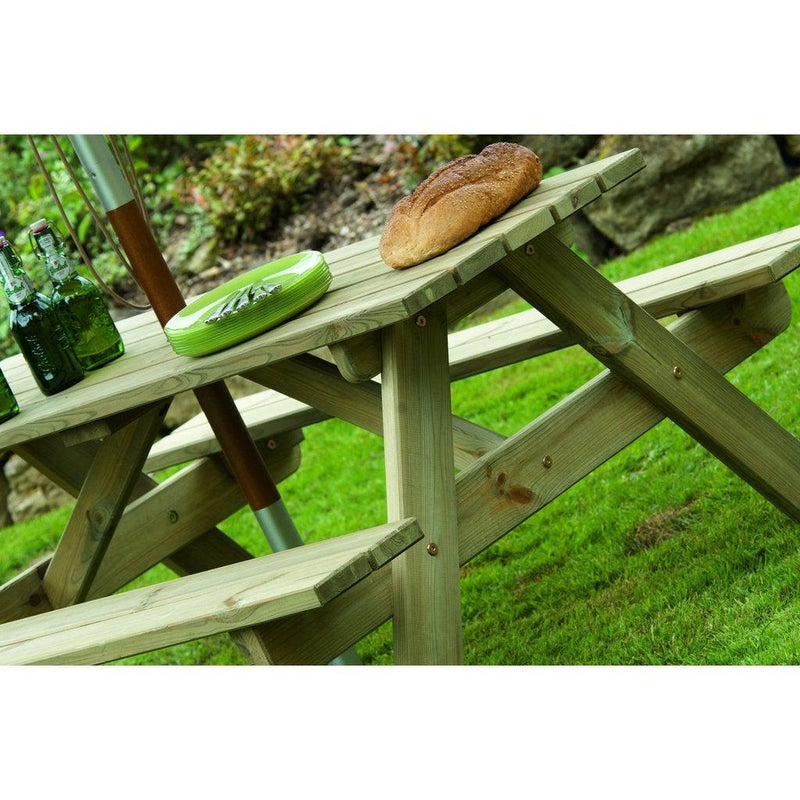 Utebenk m/bord Woburn | Furu-Utemøbler-Alexander Rose-1.8m-Kvalitetstid AS