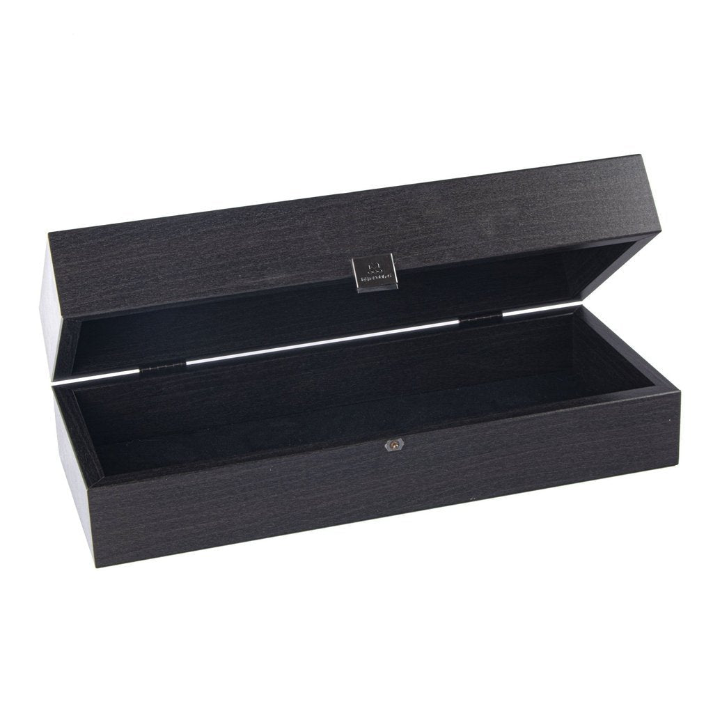BLACK WOODEN WINE BOX-Decorative Objects-Manopoulos-Large-Kvalitetstid AS