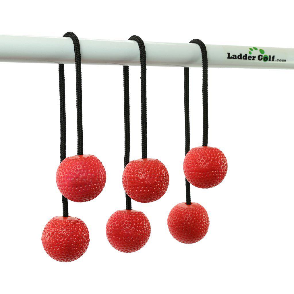 Laddergolf | Stigegolf | Myke gummibolaer -Sort snor-Tilbehør-Tosso-Rød-Kvalitetstid AS
