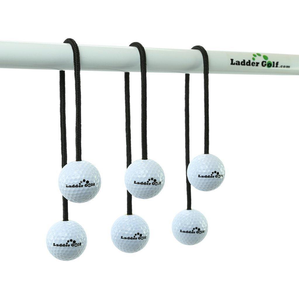 Laddergolf | Stigegolf | Ekstra bolaer -Sort snor-Tilbehør-Uber Games-Hvit-Kvalitetstid AS