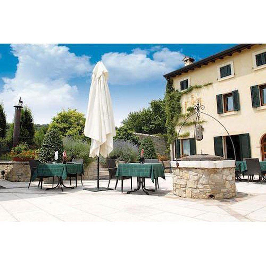 Parasoll Leonardo | Midtstilt Teleskopstang-Midtstilte parasoller-Scolaro-4x4-Natur-Med volanger-Kvalitetstid AS