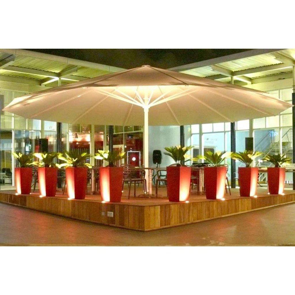 Parasoll Type TLX - Gigant | Midtstilt stang-Parasoll-Uhlmann-Ø9-Hvit-Uten volanger-Kvalitetstid AS