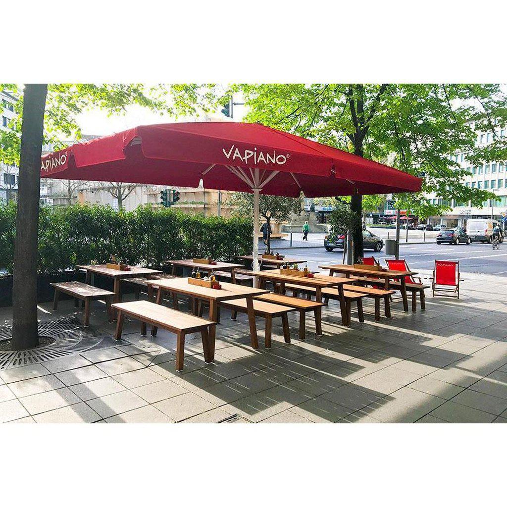 Parasoll Type T - "The Classic" | Midtstilt stang-Parasoller-Uhlmann-Ø3-Hvit-Uten volanger-Kvalitetstid AS