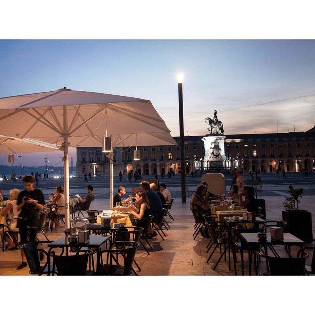 Parasoll Type T - "The Classic" | Midtstilt stang-Parasoller-Uhlmann-Ø3-Hvit-Uten volanger-Kvalitetstid AS