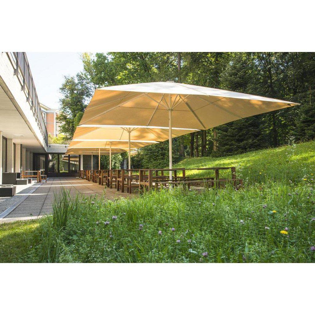 Parasoll Type T - "The Classic" | Midtstilt stang-Parasoller-Uhlmann-Ø3-Hvit-Uten volanger-Kvalitetstid AS