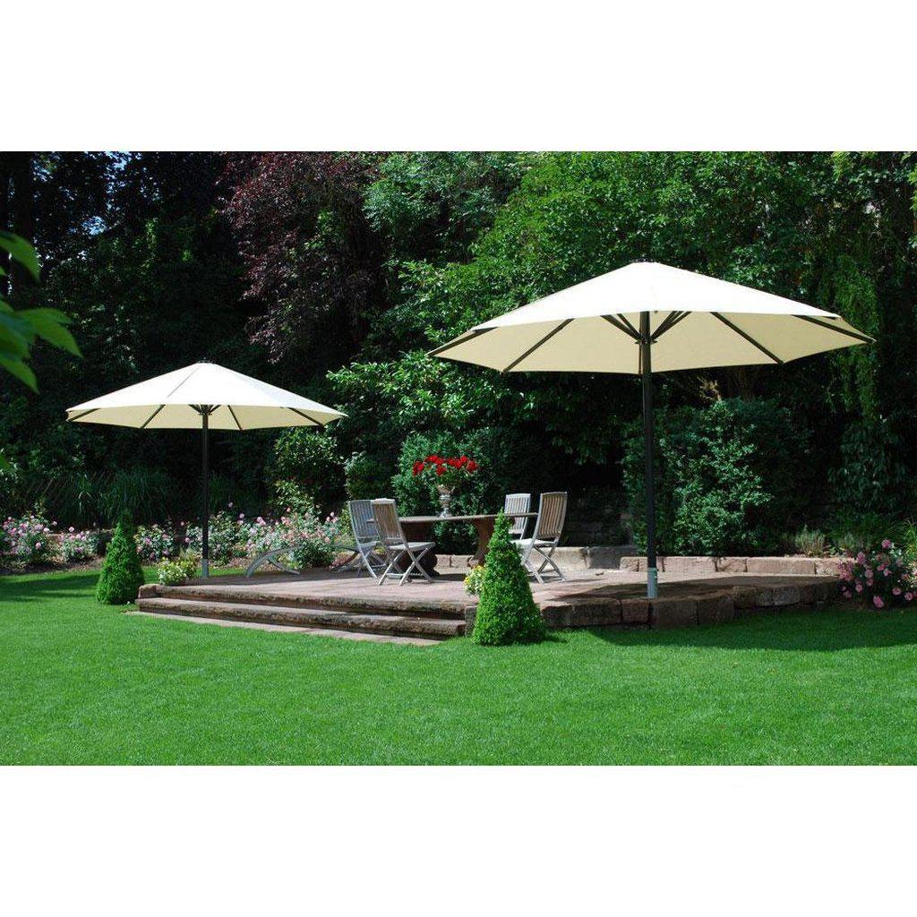 Parasoll Type T - "The Classic" | Midtstilt stang-Parasoller-Uhlmann-Ø3-Hvit-Uten volanger-Kvalitetstid AS