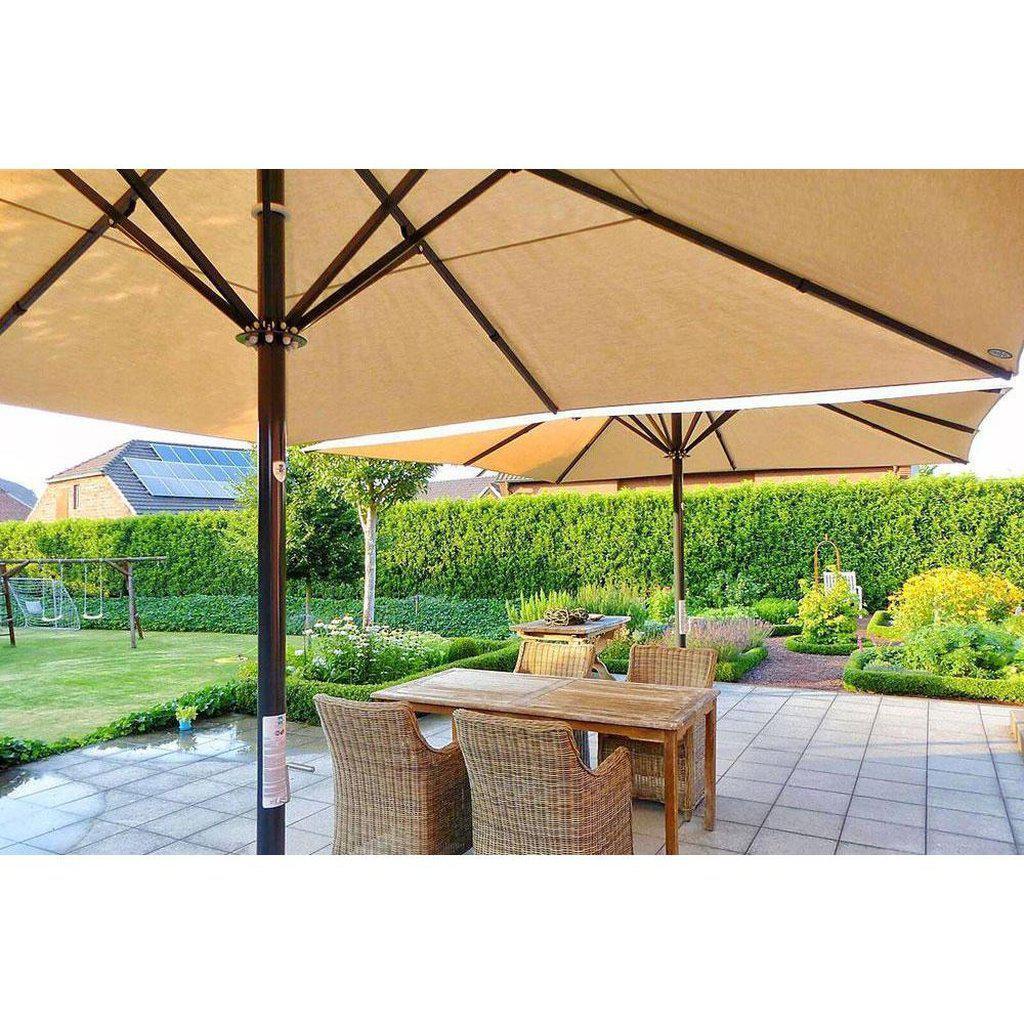 Parasoll Type T - "The Classic" | Midtstilt stang-Parasoller-Uhlmann-Ø3-Hvit-Uten volanger-Kvalitetstid AS