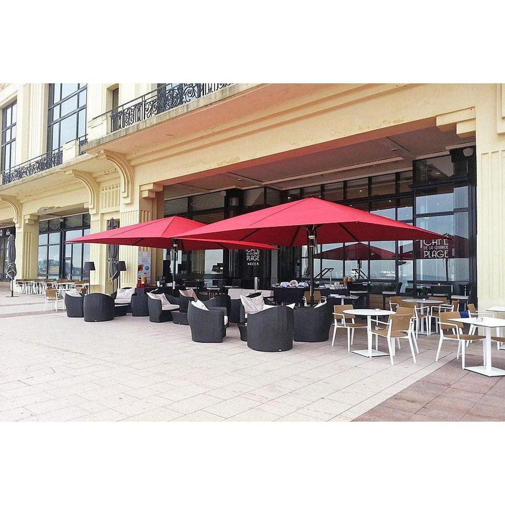 Parasoll Type T - "The Classic" | Midtstilt stang-Parasoller-Uhlmann-Ø3-Hvit-Uten volanger-Kvalitetstid AS