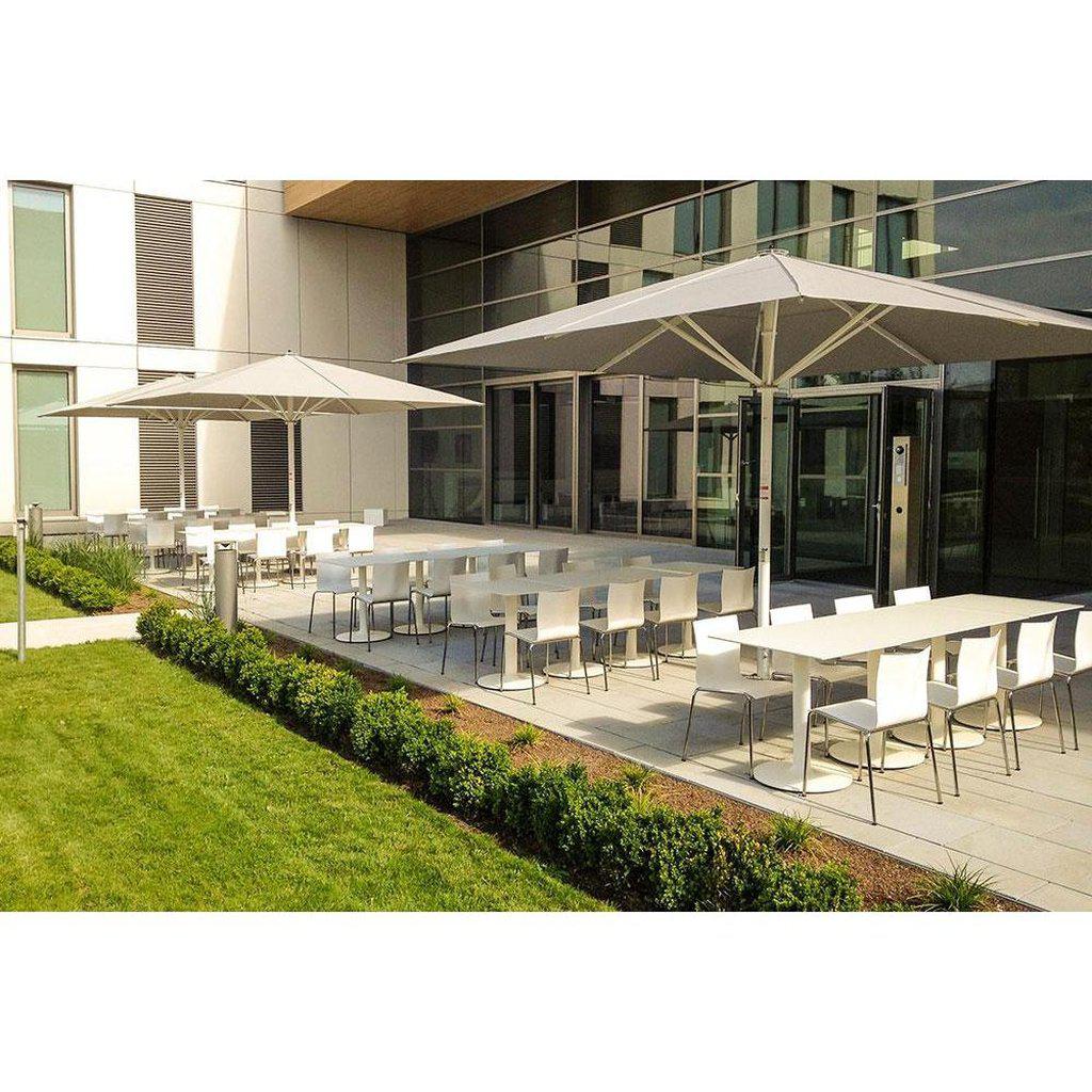 Parasoll Type T - "The Classic" | Midtstilt stang-Parasoller-Uhlmann-Ø3-Hvit-Uten volanger-Kvalitetstid AS