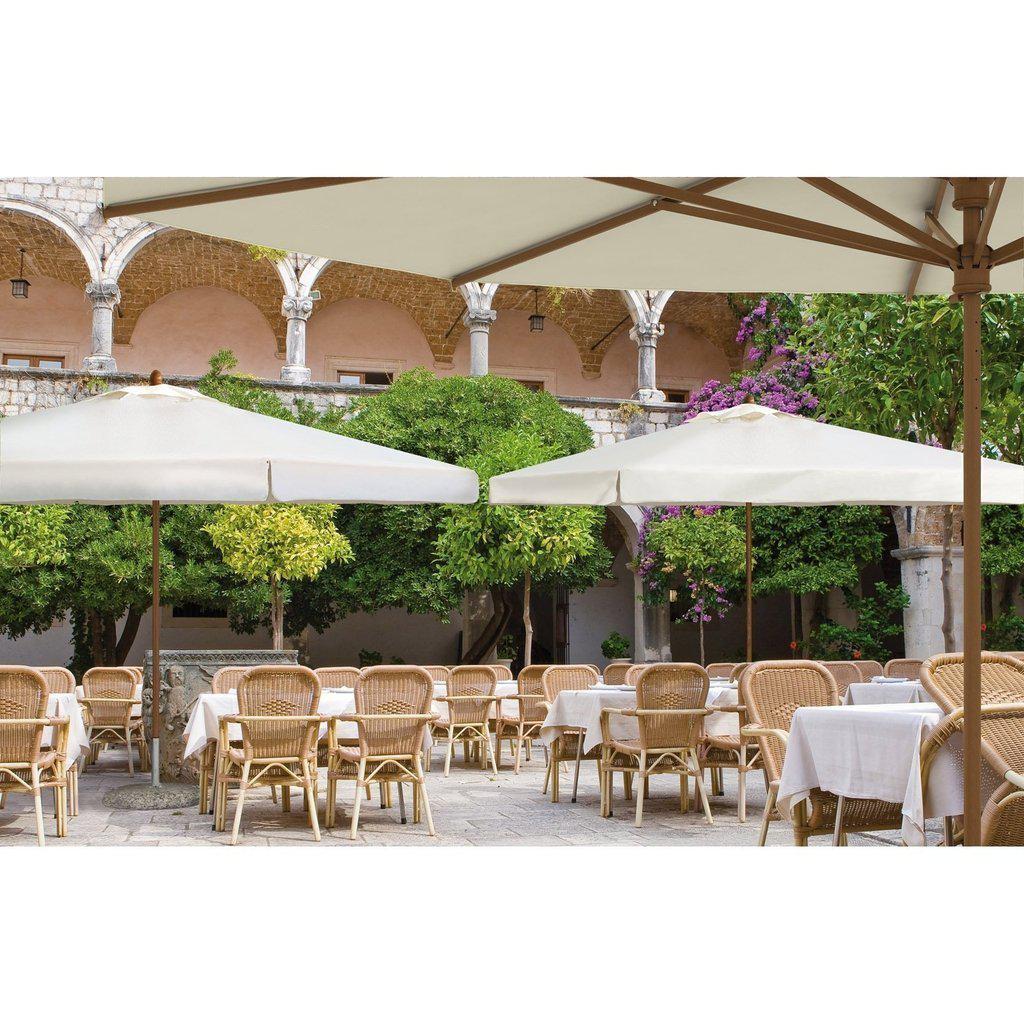 Parasoll Palladio | Midtstilt Teleskopstang-Midtstilte parasoller-Scolaro-5 (rund)-Natur-Uten volanger-Kvalitetstid AS