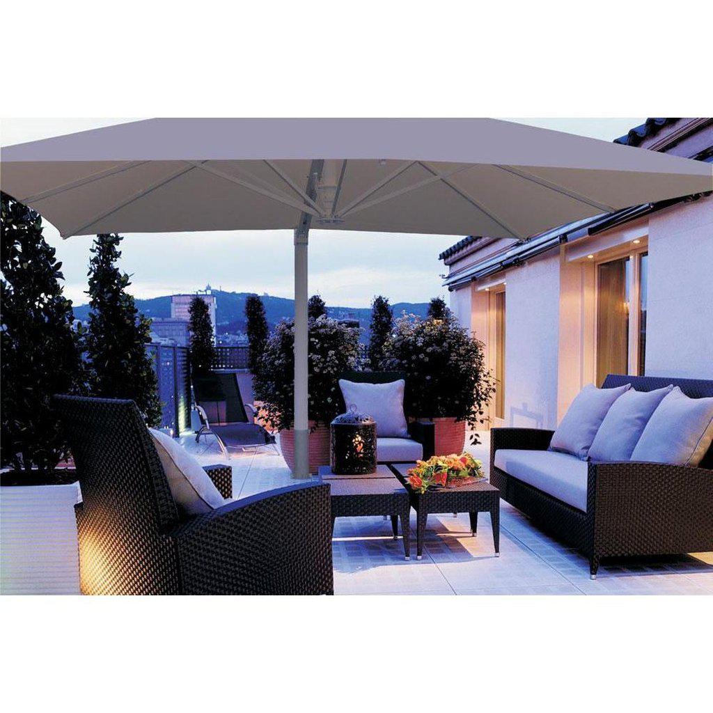 Parasoll | Klassisk | Sidearm-Parasoll-Uhlmann-3x3-Hvit-Uten volanger-Kvalitetstid AS