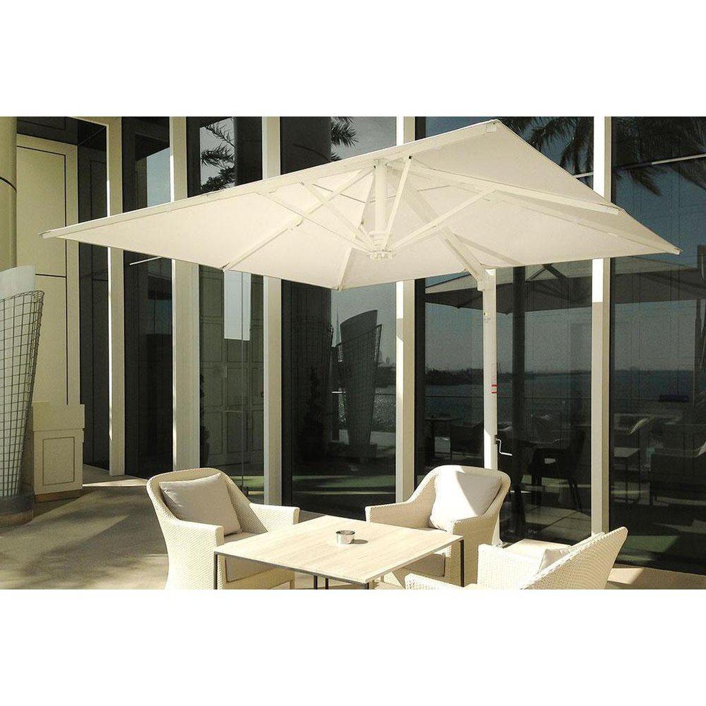 Parasoll | Klassisk | Sidearm-Parasoll-Uhlmann-3x3-Hvit-Uten volanger-Kvalitetstid AS