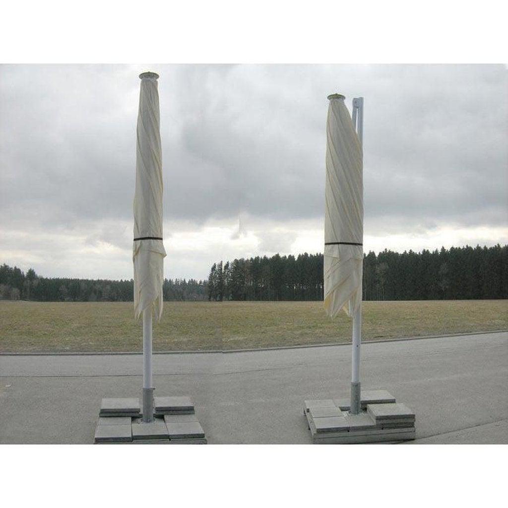 Parasoll | Klassisk | Sidearm-Parasoll-Uhlmann-3x3-Hvit-Uten volanger-Kvalitetstid AS