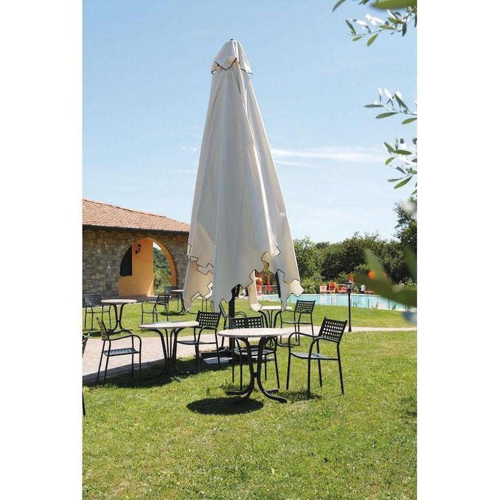 Parasoll Capri | teleskopstang | Dark-Gigantparasoller-Scolaro-5x5-Natur-Uten volanger-Kvalitetstid AS