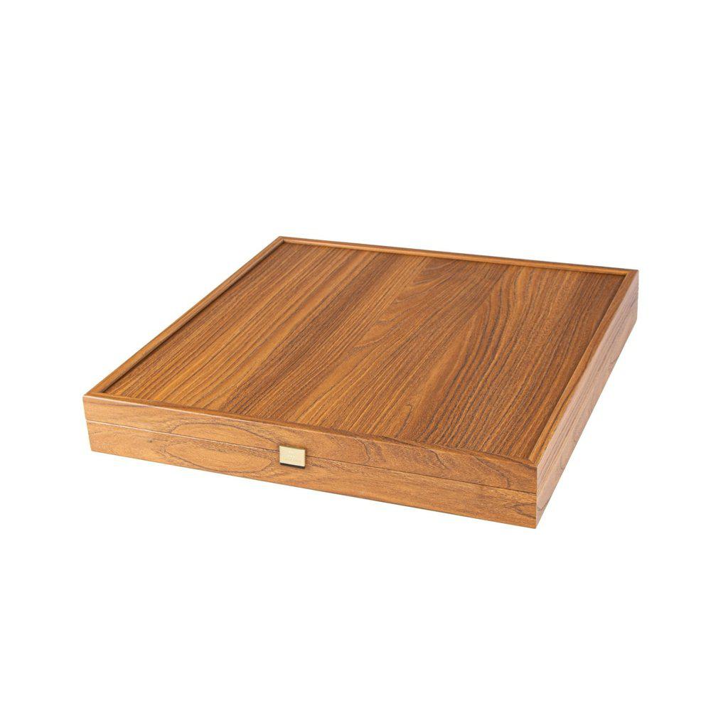 WALNUT BURL Chess set 34x34cm (Small) with Staunton Chessmen 6.5cm King-Bordspill-Manopoulos-Small-Kvalitetstid AS